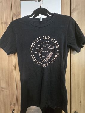 Protect Our Ocean Graphic Tee - Black Size XS